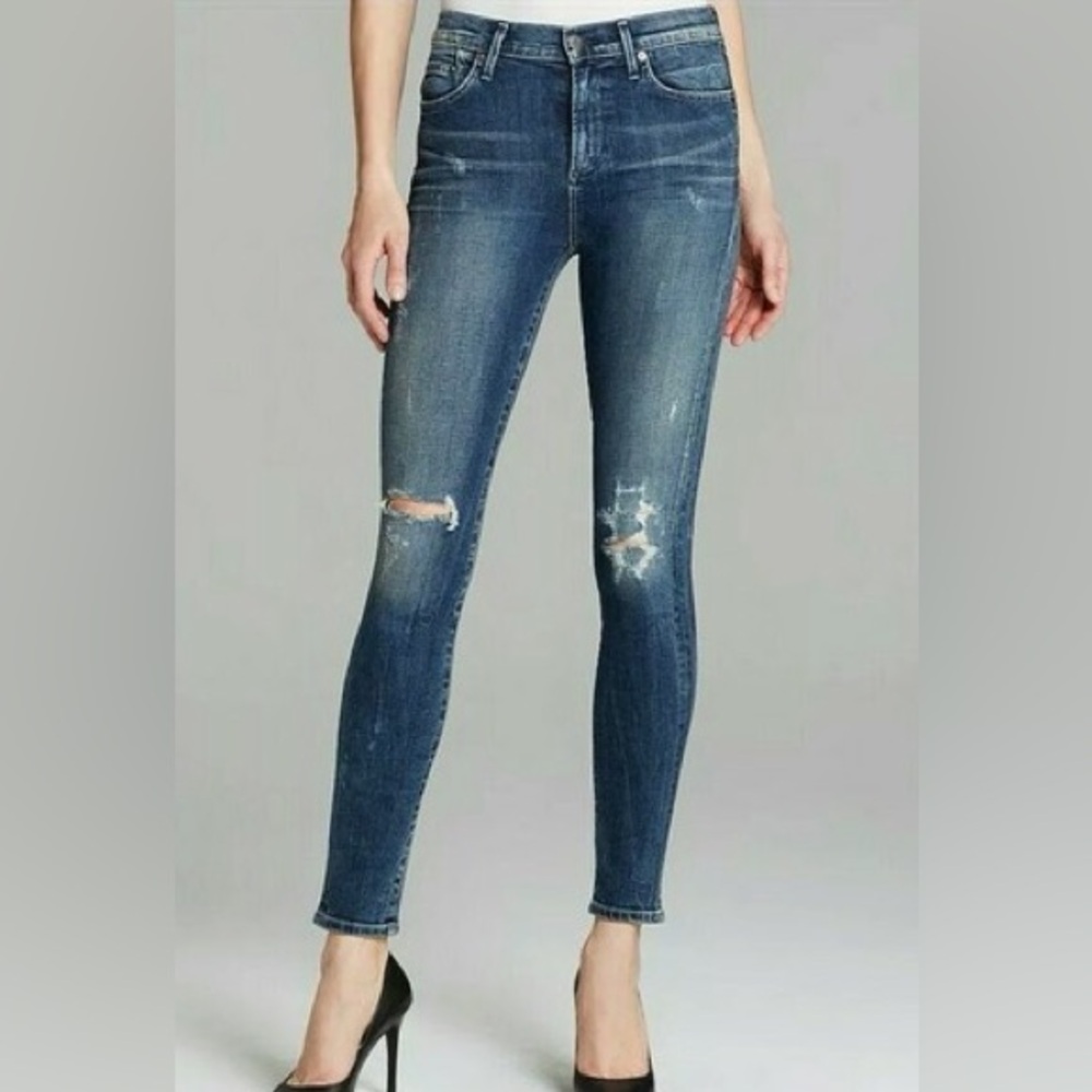 COH Citizens Of Humanity Size 26 Rocket High Rise Skinny Distressed Jeans
